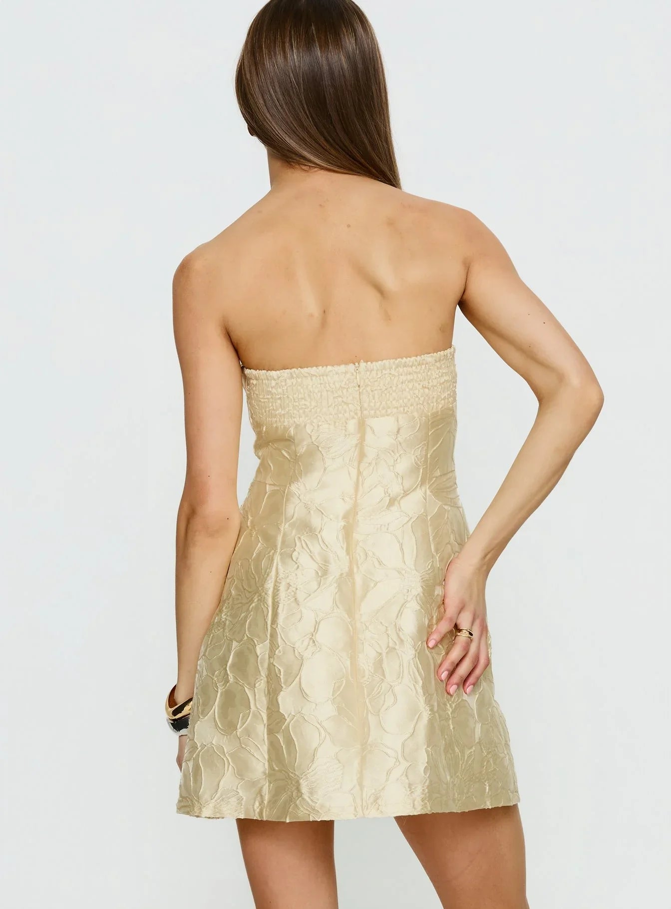 Isabela | Floral Heart Strapless Mini Dress