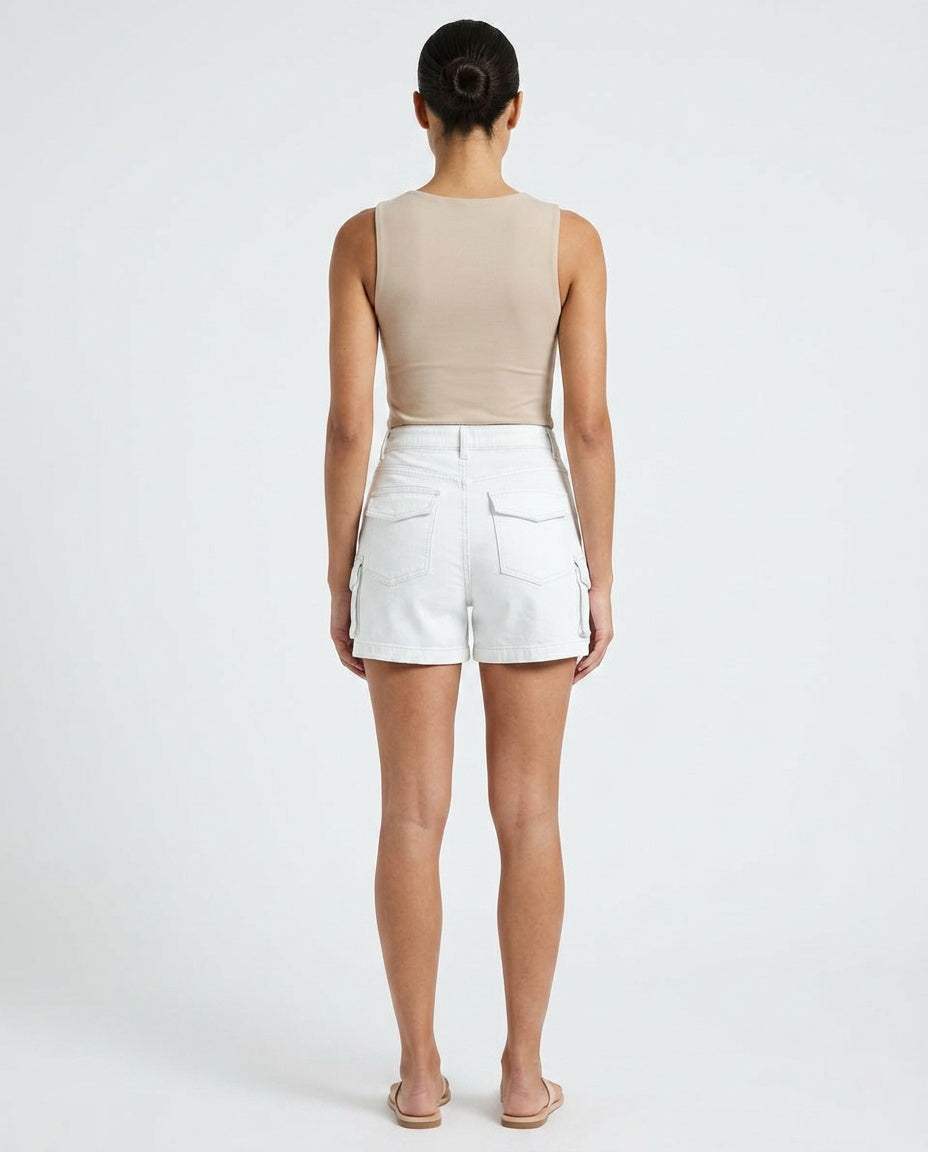 Tameris | Low Waist Straight Leg Stretch Shorts