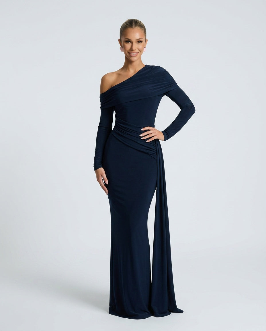 Sloane | One-Shoulder Stretch Maxi Dress