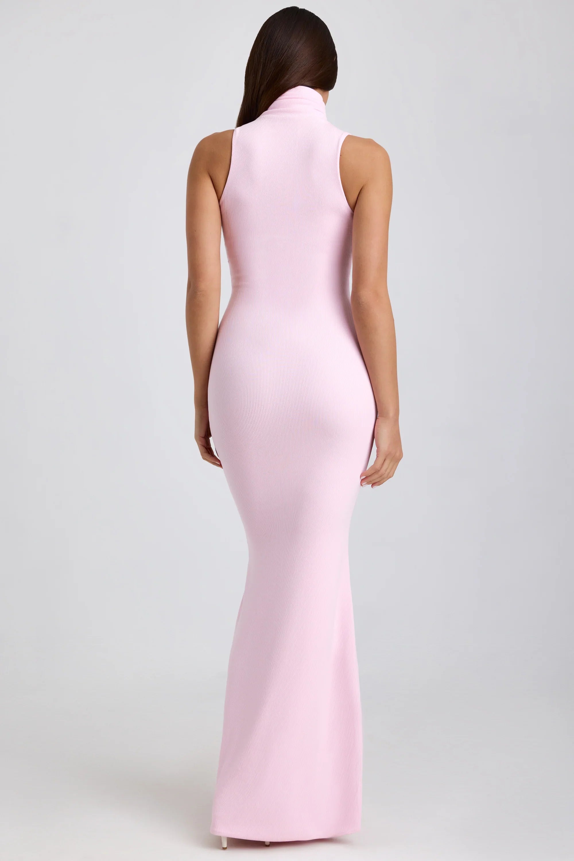 Nadia | Ribbed Modal Turtleneck Maxi Dress