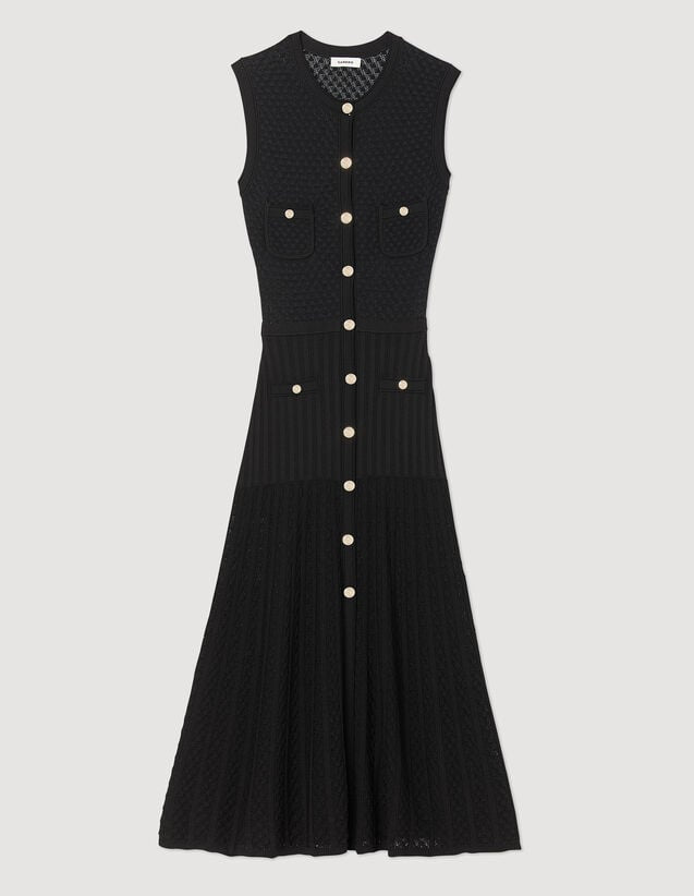 Catalina | Sleeveless Flared Knit Midi Dress