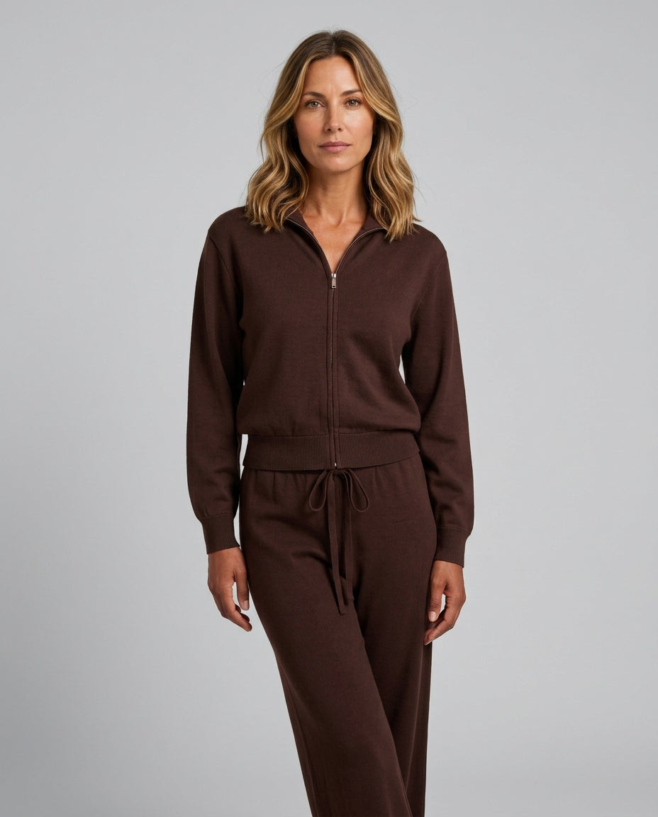 Reva | Relaxed Zip-Up & Wide-Leg Lounge Set