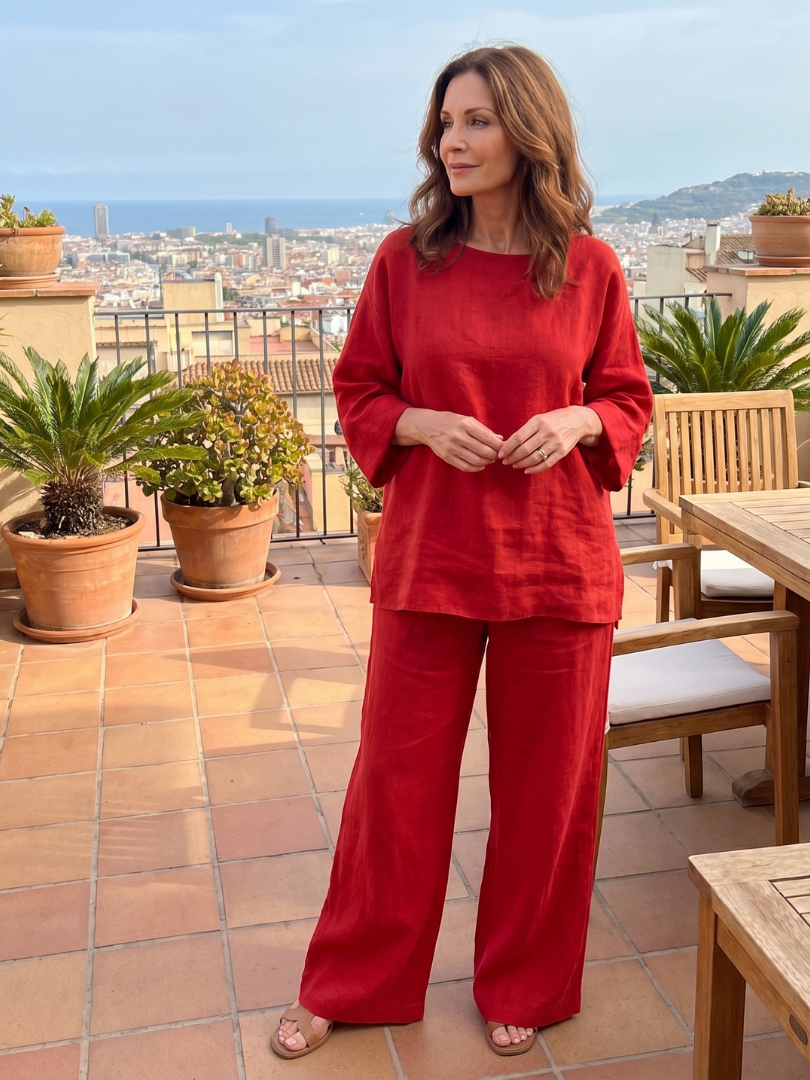 Prue | Oversized Tunic Wide Leg Pant Co-ord Set