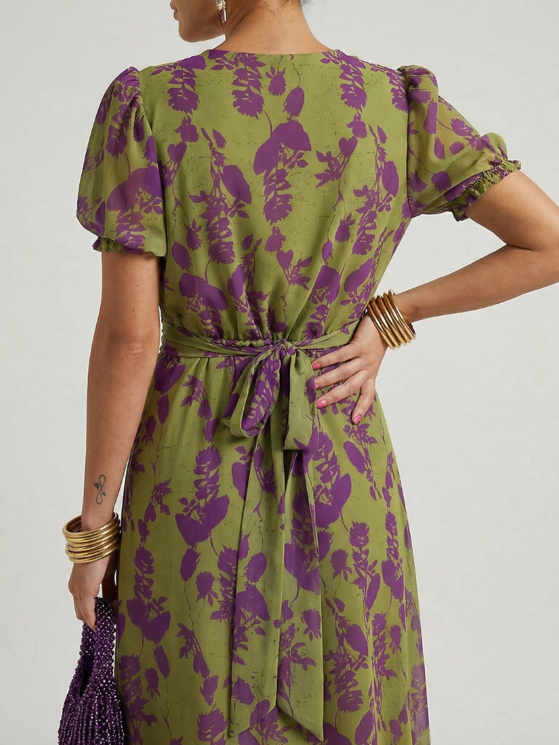 Adriana | Relaxed Floral Print Midi Dress