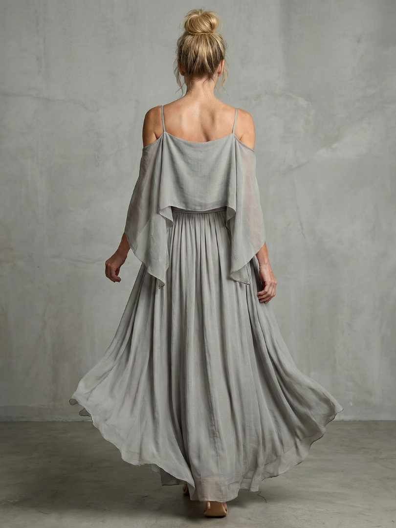 Nadia | Layered Cold Shoulder Wide Leg Co-ord Set