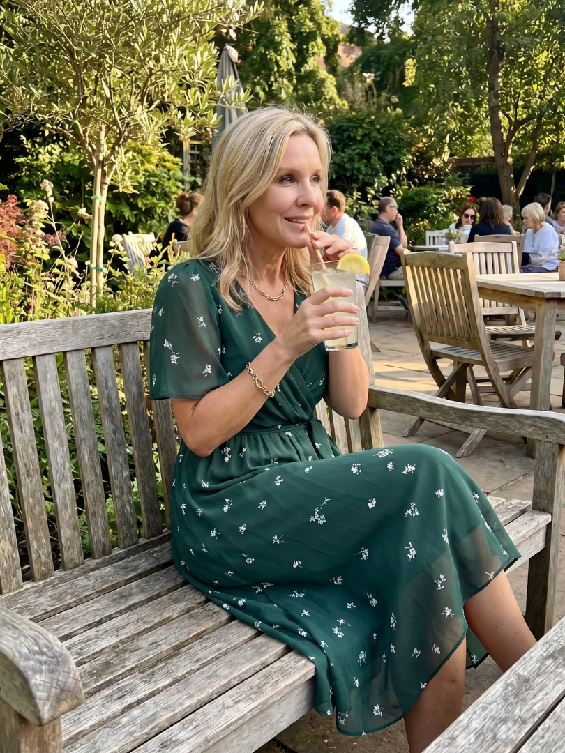 Hazel | Flutter Sleeve Gathered Waist Floral Midi Dress