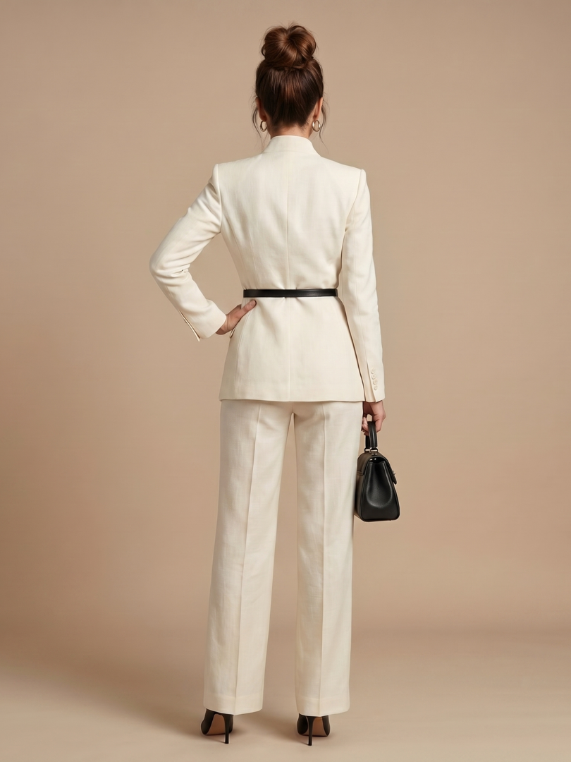 Paloma | Structured Stand Collar Tailored Suit Set