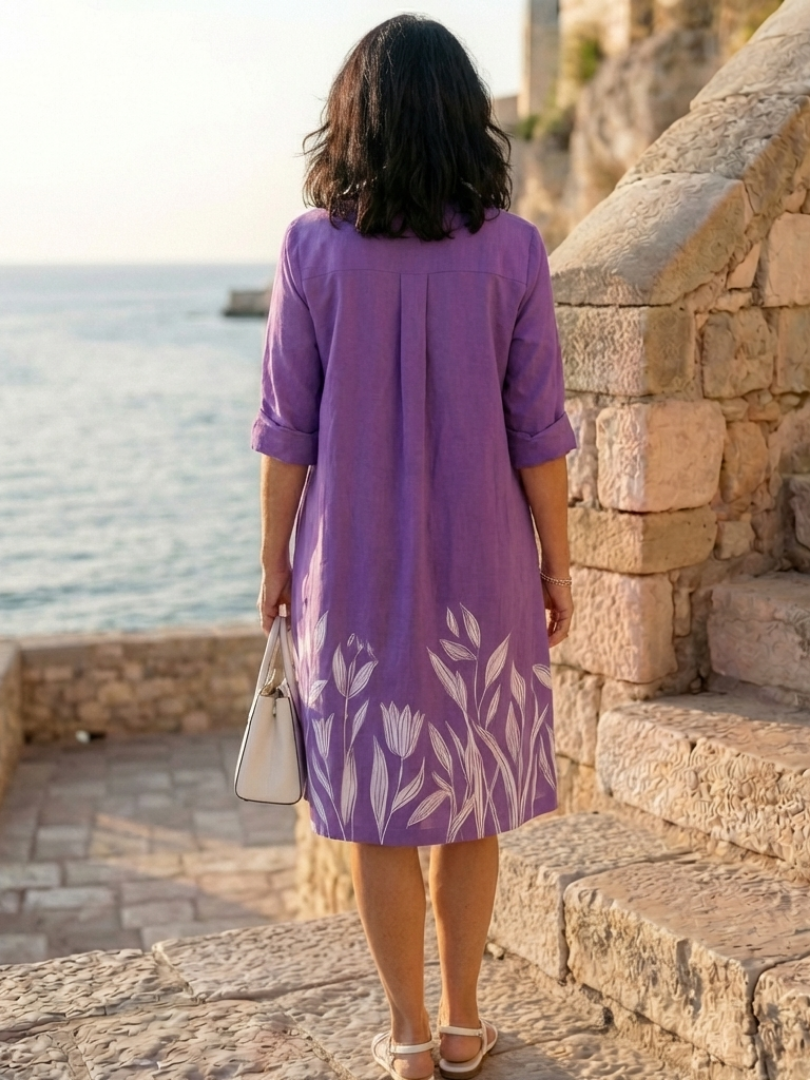 Fleur | Purple Elegant Evening Maxi Dress