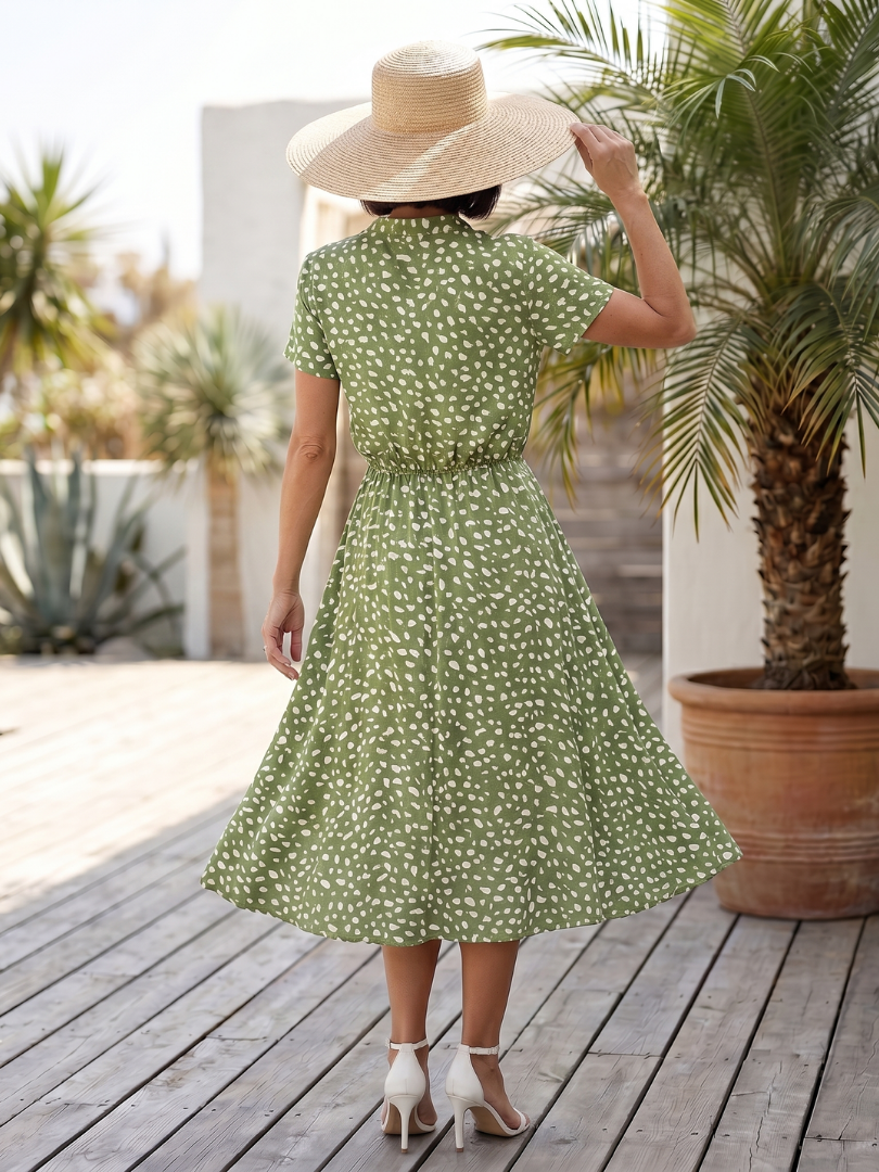 Fernanda | Printed Button-Front Belted Midi Dress