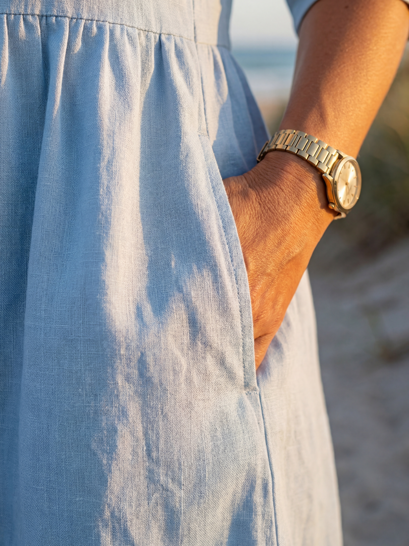 Waverly | Flowy Blue Midi Dress