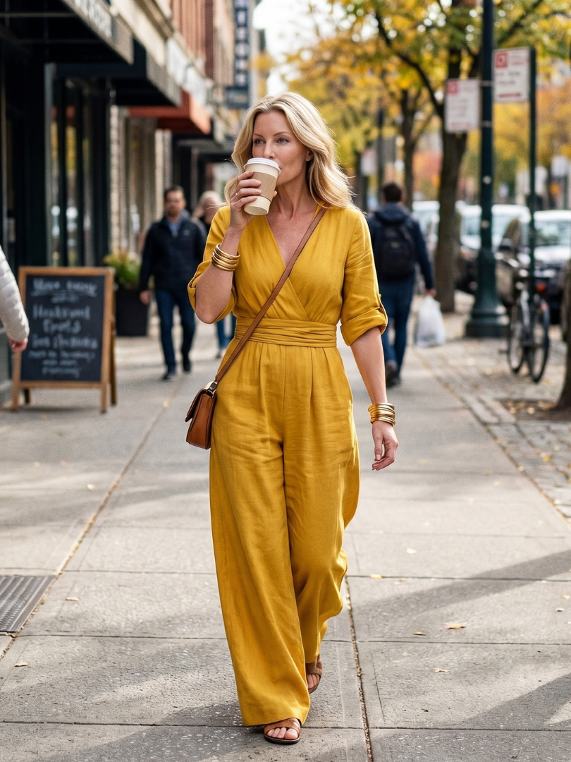 Alejandra | Cross Front Wide Leg Jumpsuit