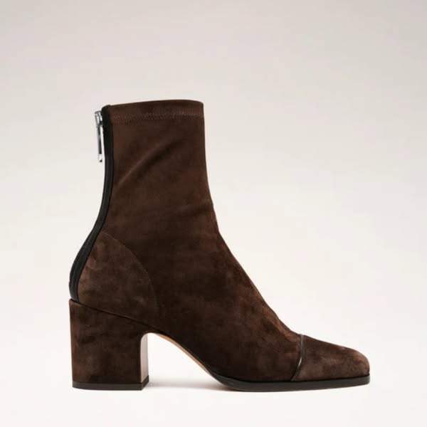 Adriana | Suede-Look Heeled Ankle Boots
