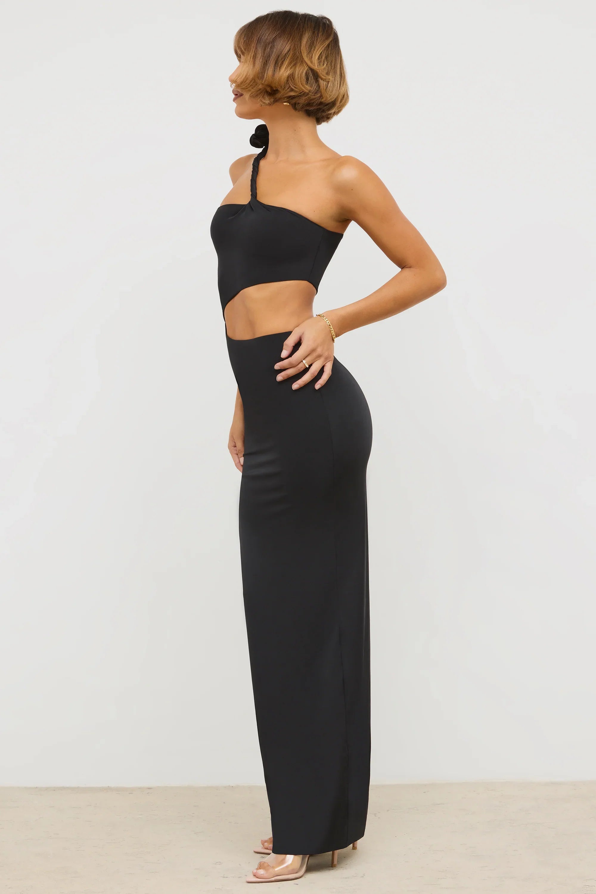 Naomi | Asymmetric Cut-Out Bodycon Maxi Dress
