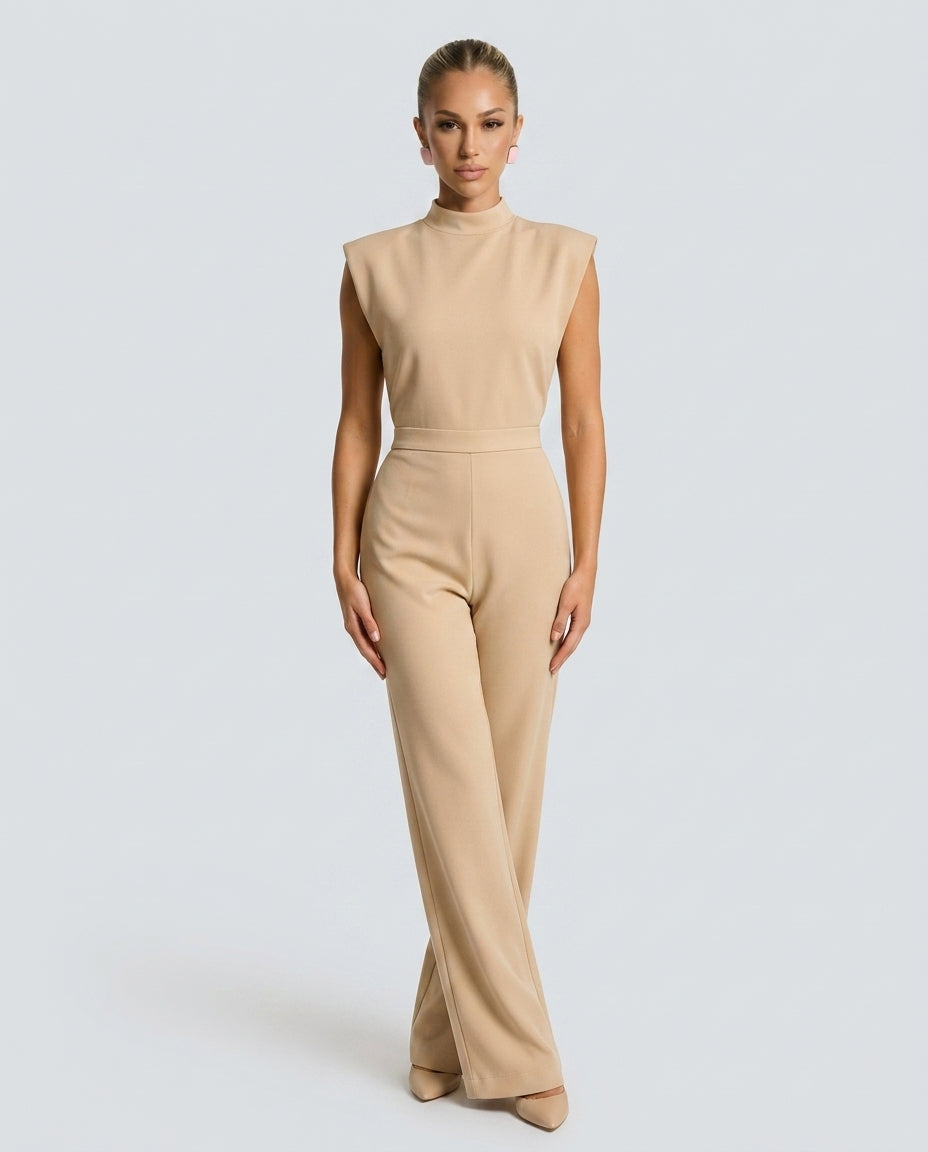 Brooke | Wide Leg Satin-Look Jumpsuit
