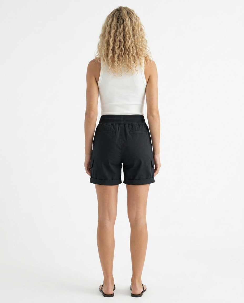 Isolde | Relaxed Cargo Shorts with Drawstring & Flap Pockets