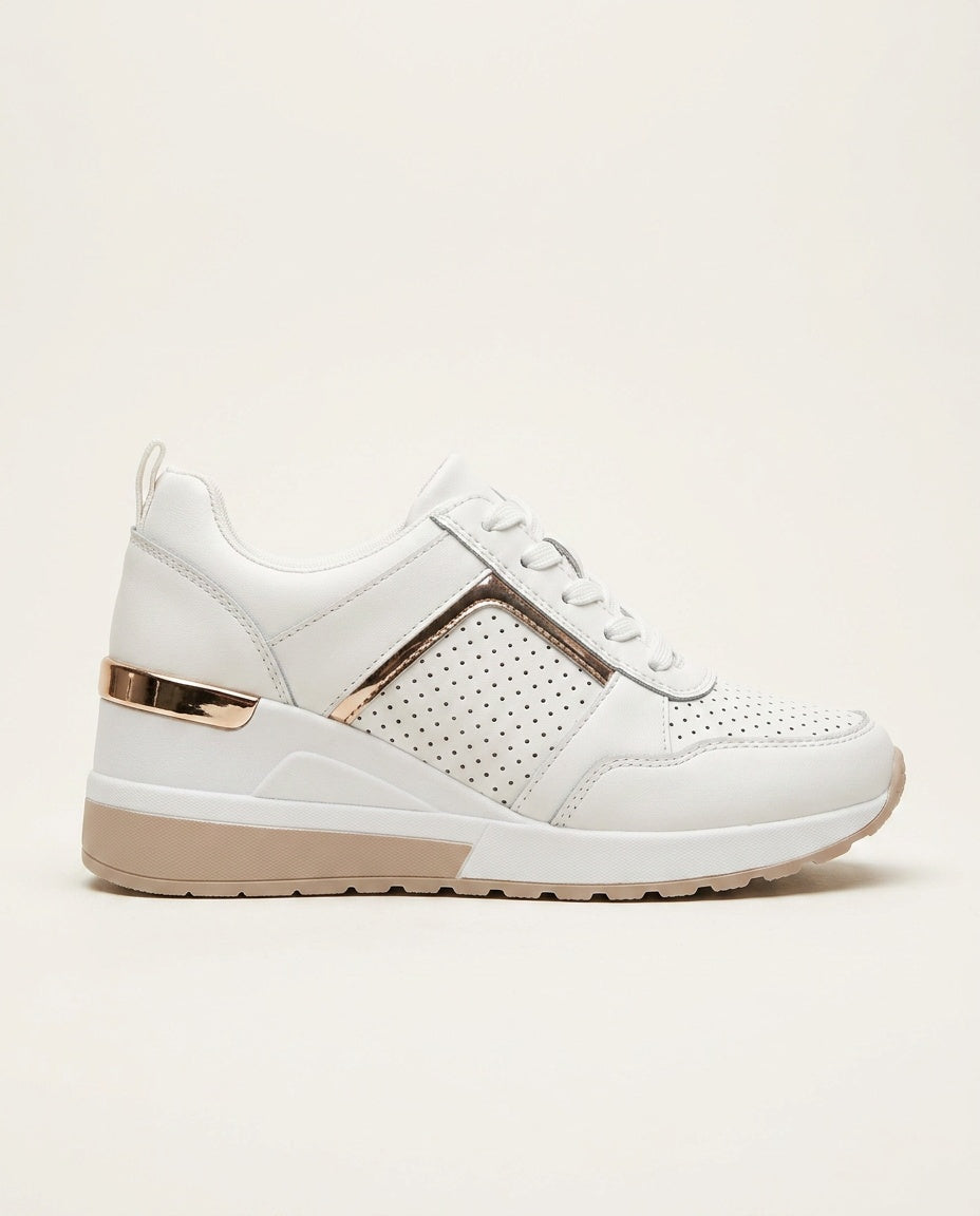 Vivienne | Lace-Up Cushioned Platform Sneakers