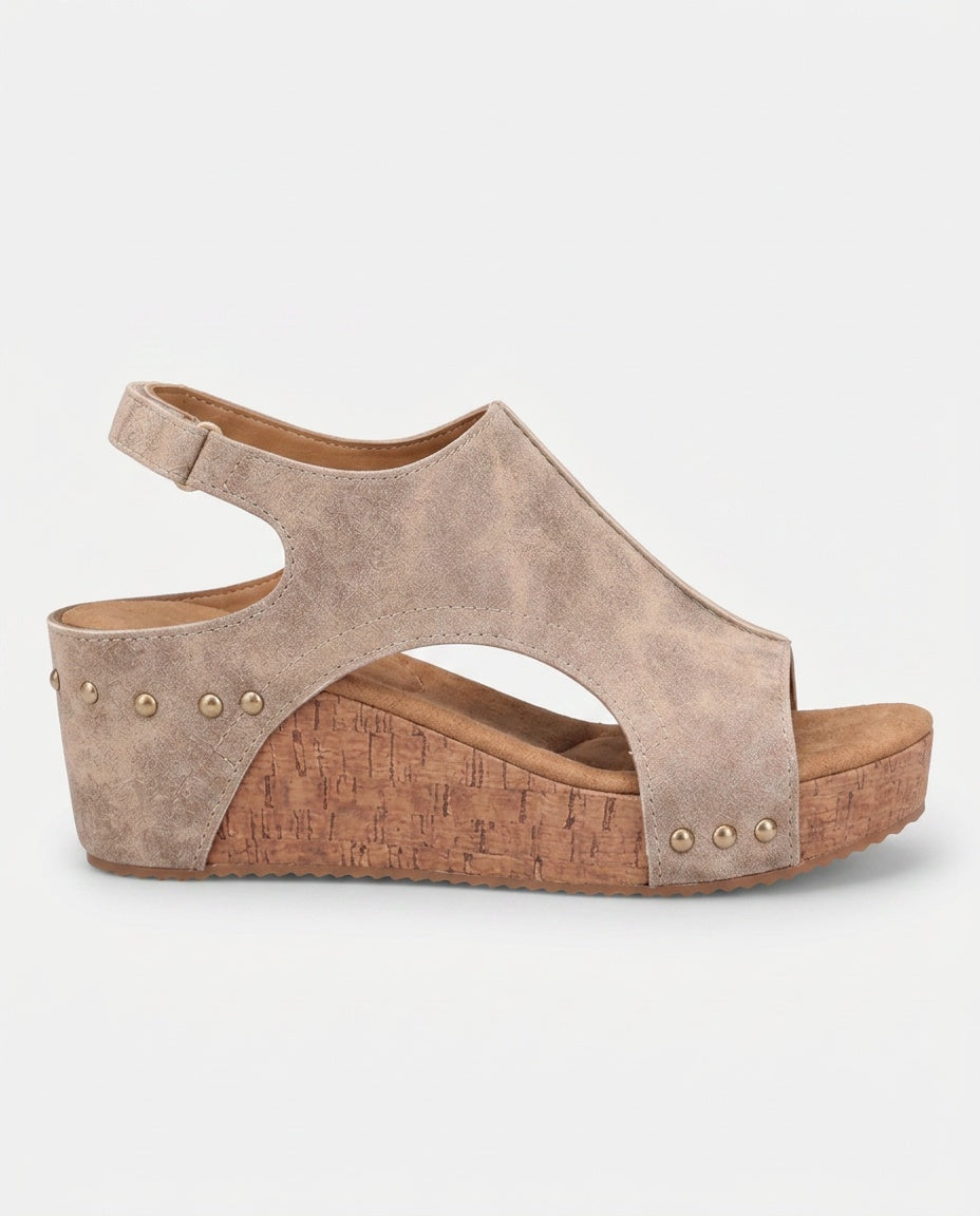 Aurelia | Cushioned Platform Wedge Open Toe Sandals