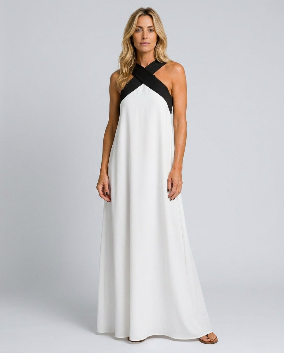 Celene | Cross Front Maxi Dress
