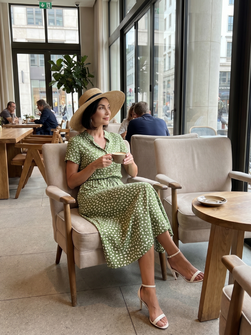 Fernanda | Printed Button-Front Belted Midi Dress