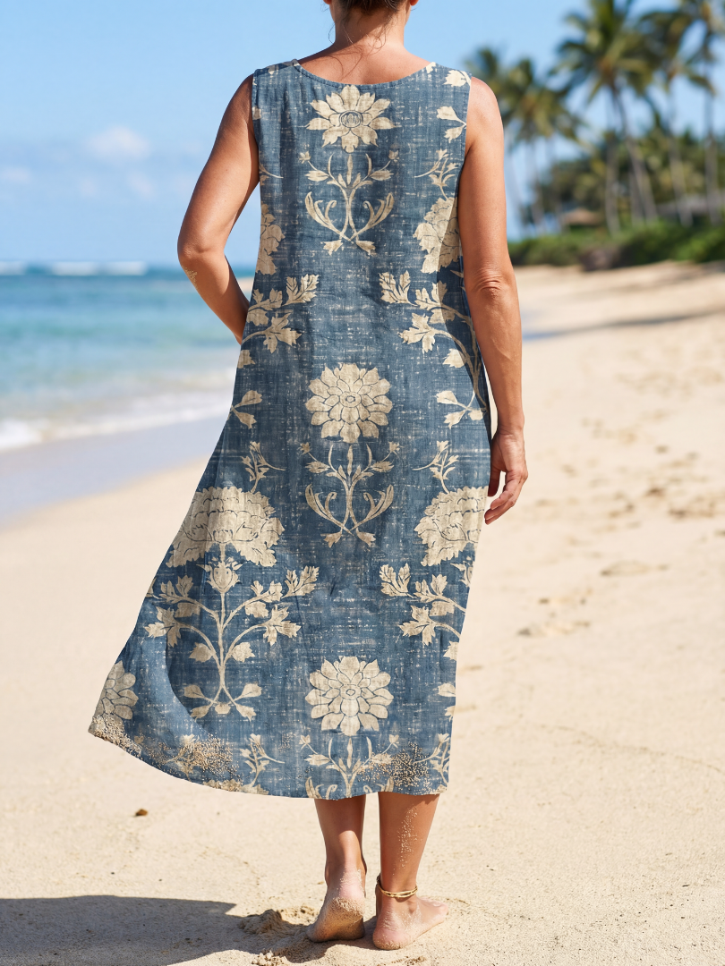 Celeste | Floral Print Garden Party Midi Dress