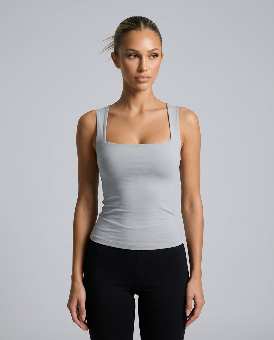 Delaney | Fitted Square Neck Tank Top