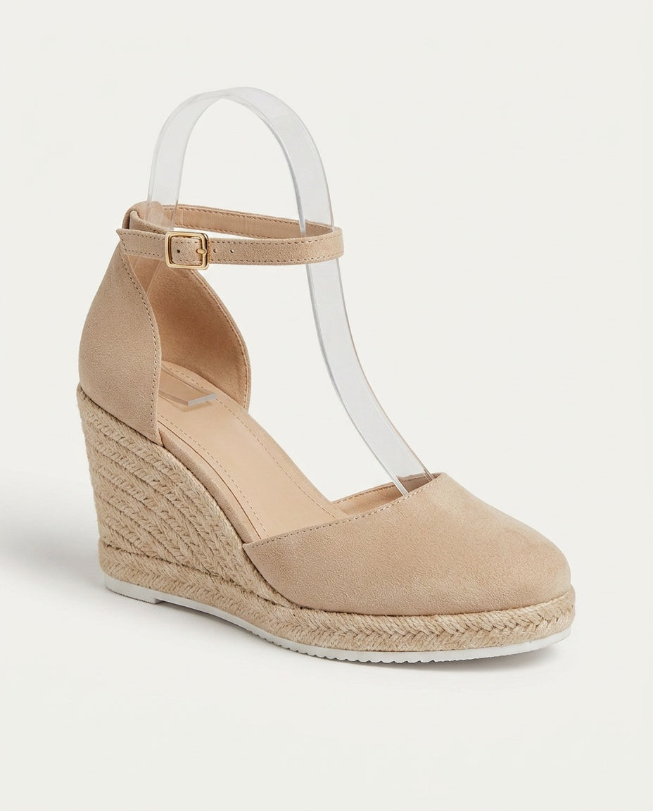 Hadley | Closed-Toe Ankle Strap Jute Wedge Espadrilles