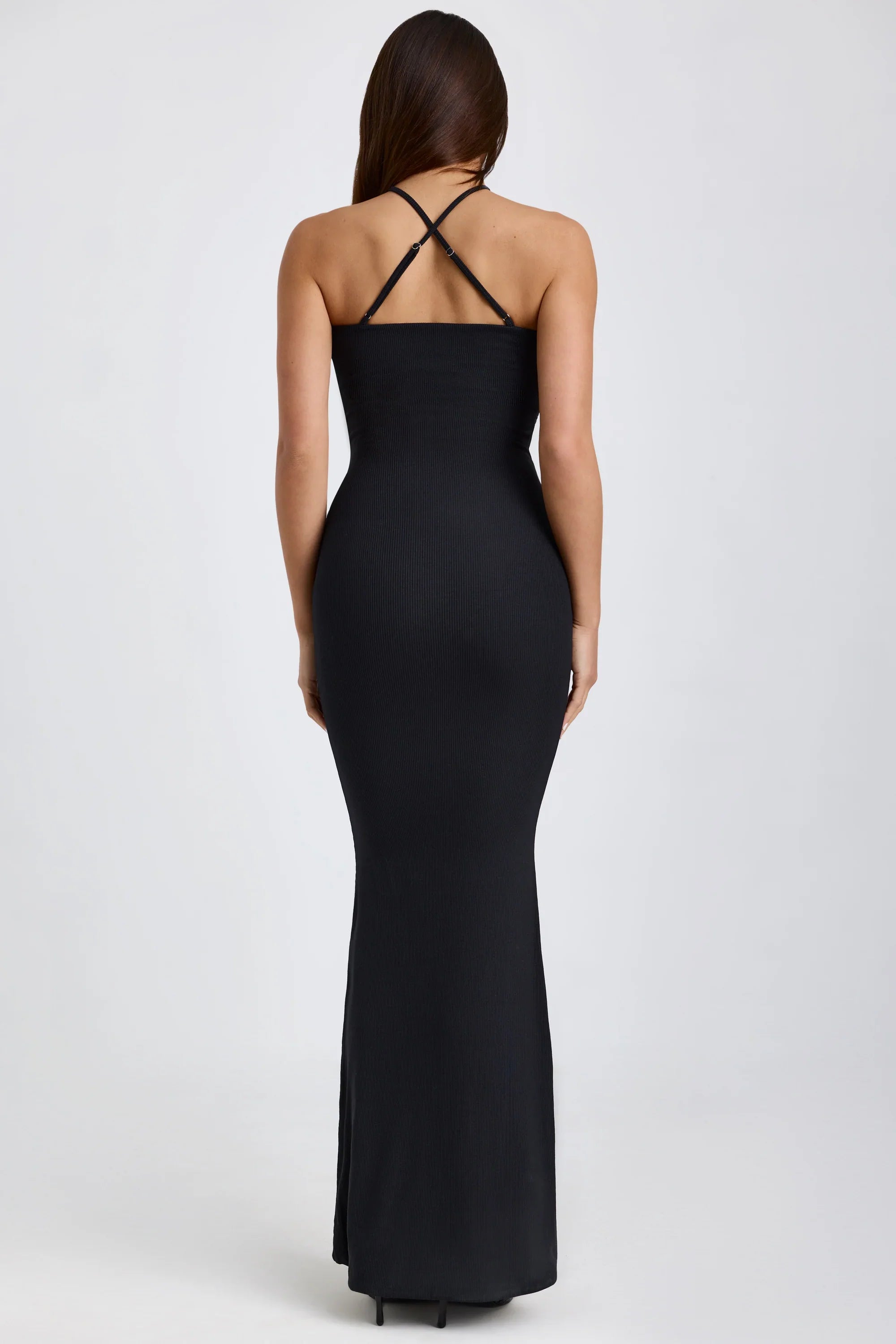 Aurelia | Ribbed Halterneck Twisted Maxi Dress