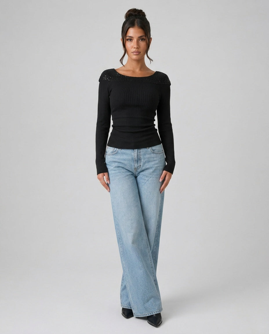 Solange | Off-Shoulder Pleated Top