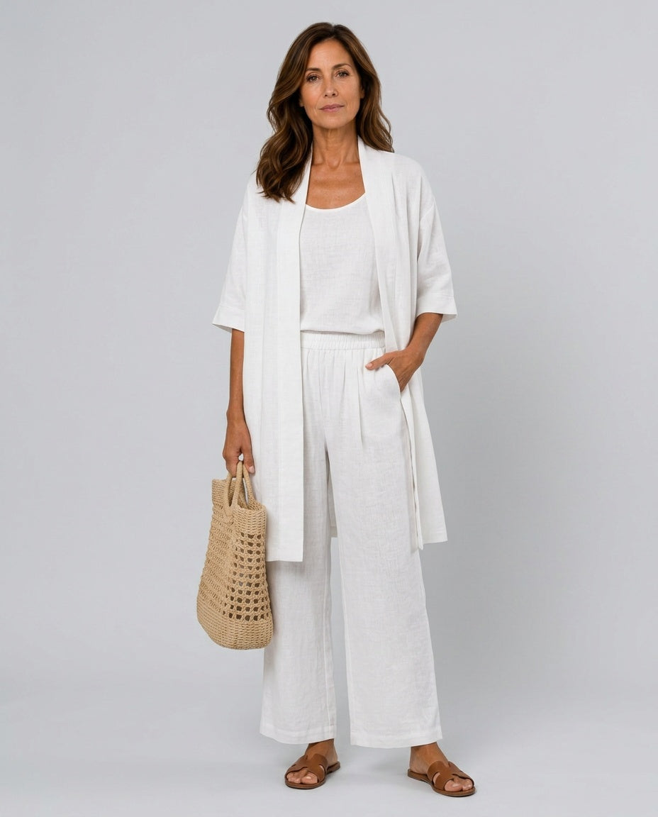 Harlow | Relaxed Linen-Blend Three-Piece Set