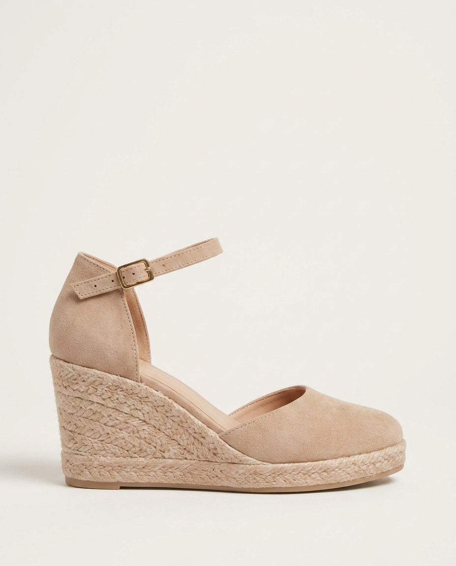 Hadley | Closed-Toe Ankle Strap Jute Wedge Espadrilles