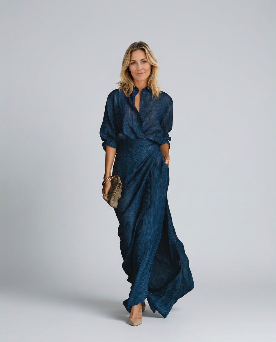 Freya | Relaxed Shirt & Long Skirt Co-ord Set