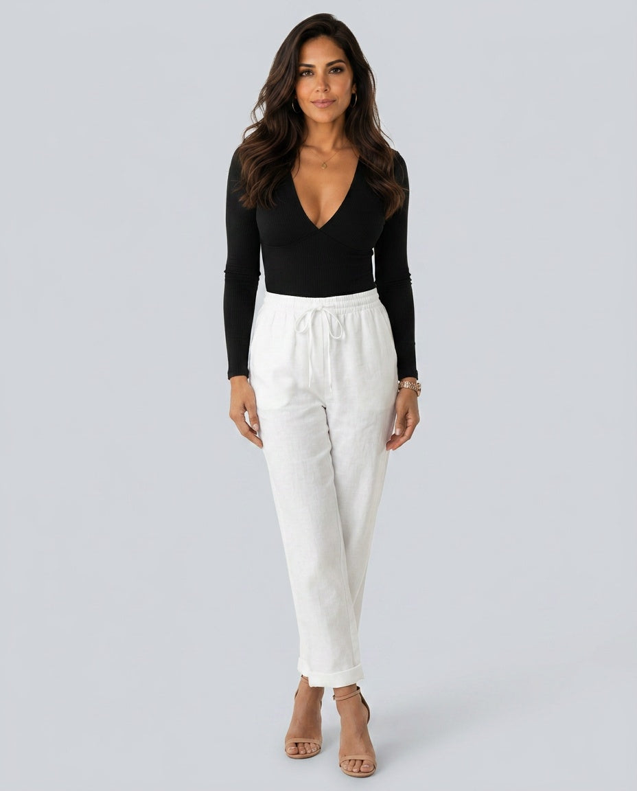 Marley | High Waist Pleated Ankle Trousers