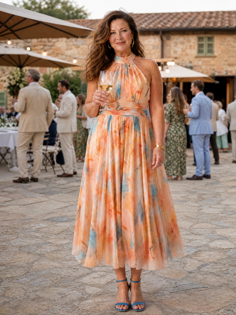 Mia | Soft Halter Midi Dress