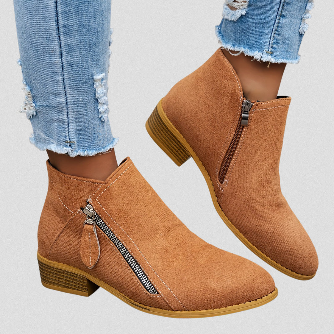 Mariana | Cushioned Footbed Zip Ankle Boots