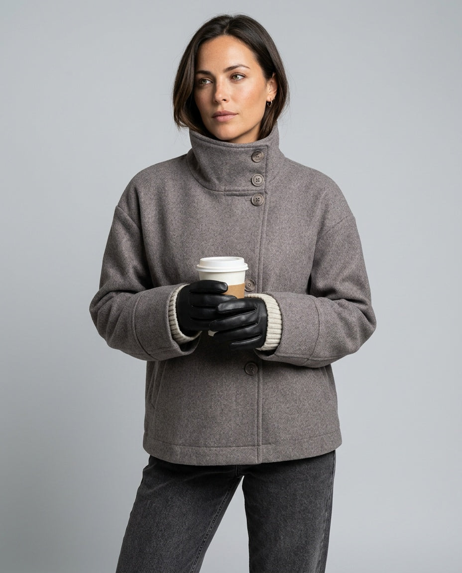 Salma | Classic Long Sleeve Button-Through Jacket