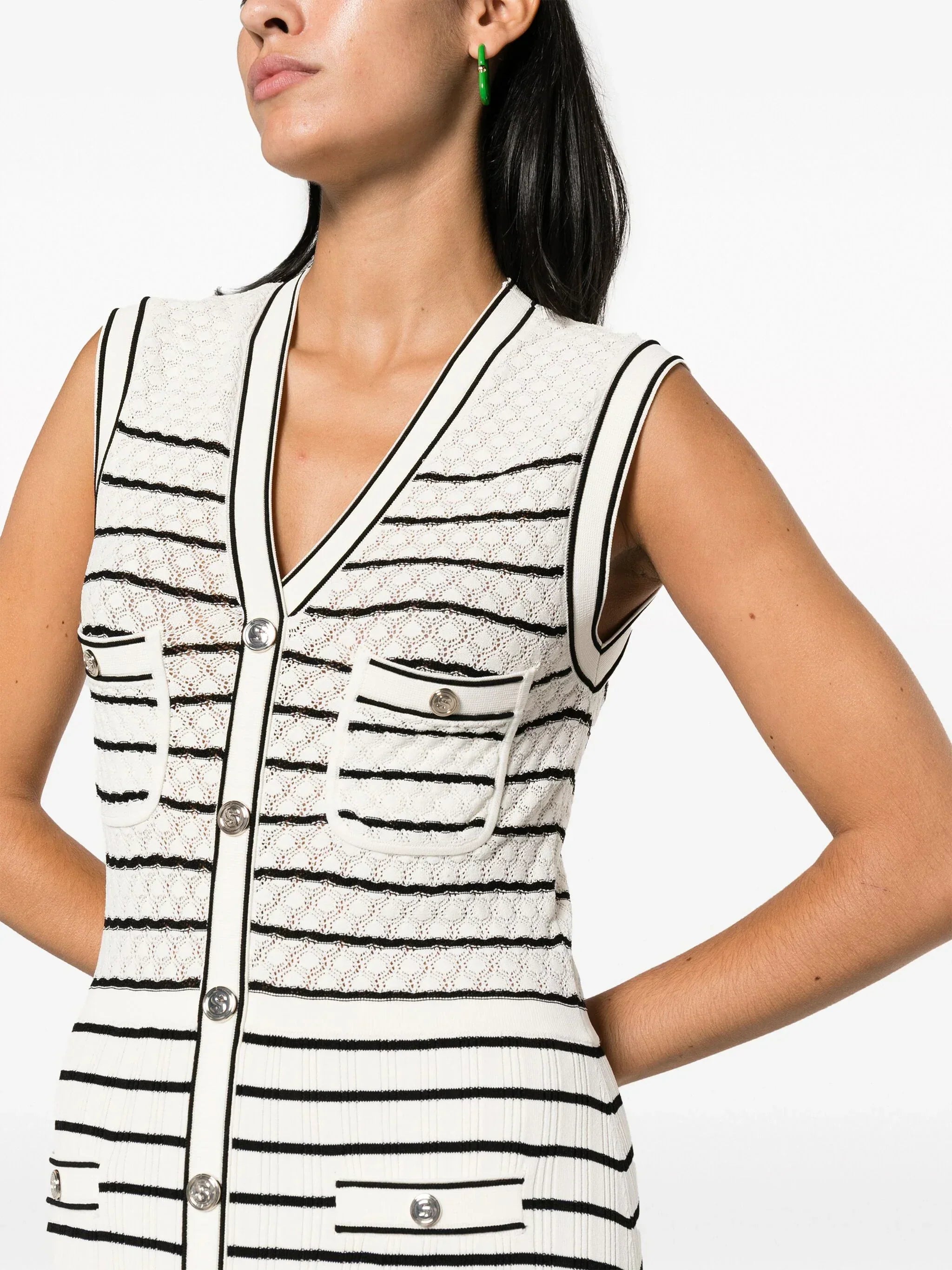 Mabel | Striped Knit Midi Dress