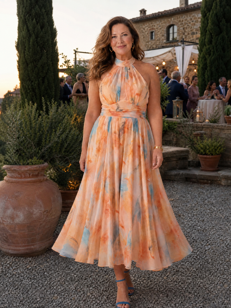 Mia | Soft Halter Midi Dress