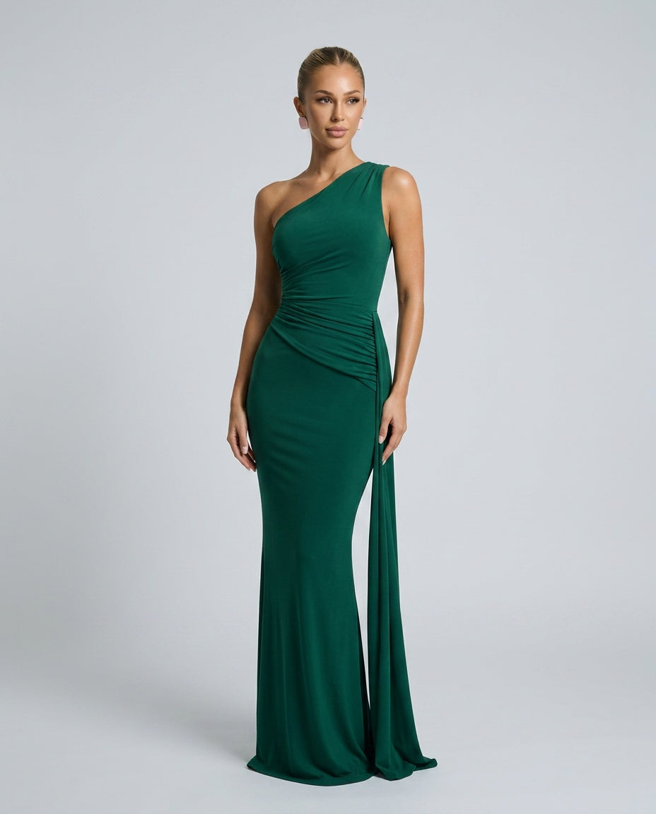Sloane | One-Shoulder Stretch Maxi Dress