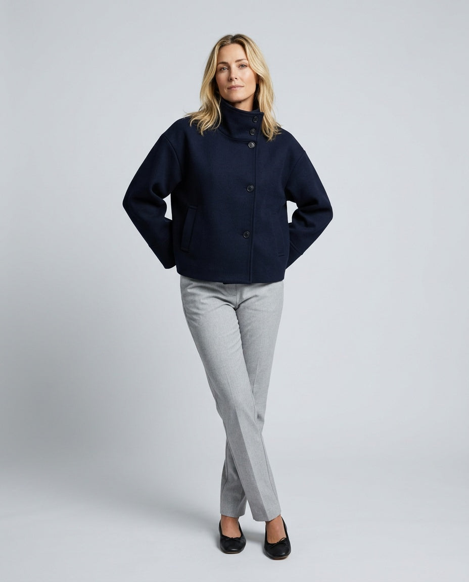 Salma | Classic Long Sleeve Button-Through Jacket