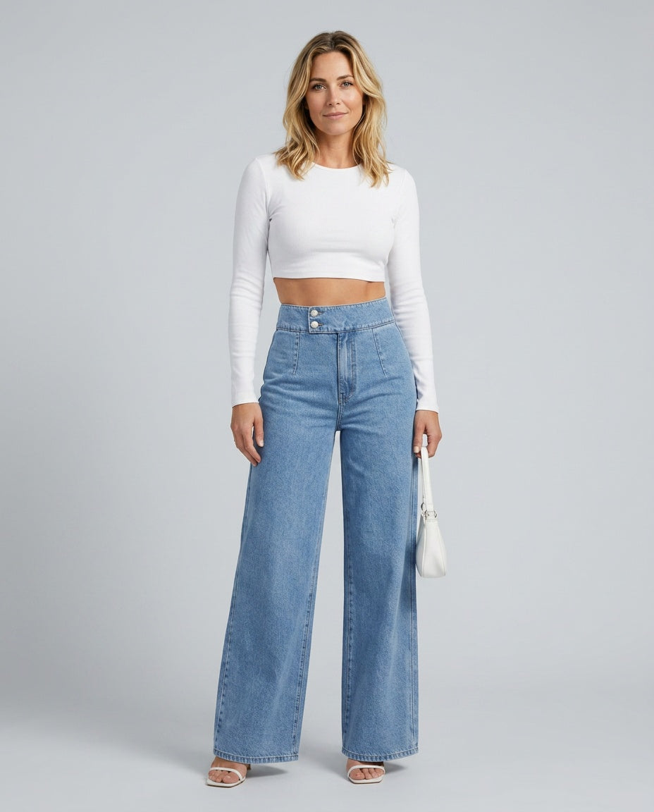 Beatrix | High Rise Wide Leg Jeans