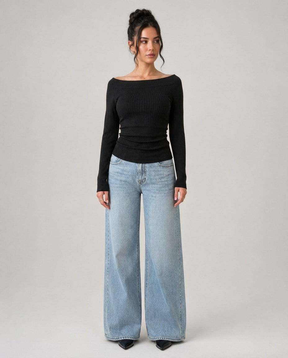 Solange | Off-Shoulder Pleated Top