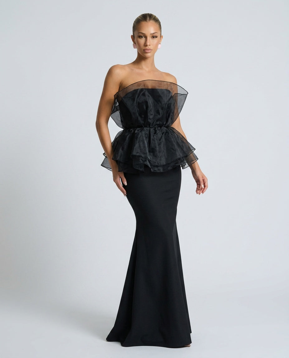 Micaela | Sleeveless Fishtail Bandage Maxi Dress