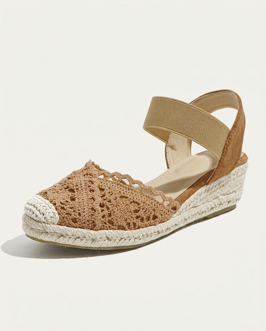 Orina | Crochet Espadrille Wedge Sandals