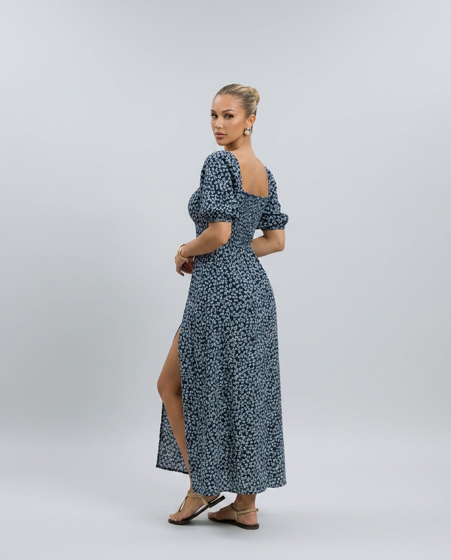 Jimena | Ditsy Floral Print Plus Size Maxi Dress