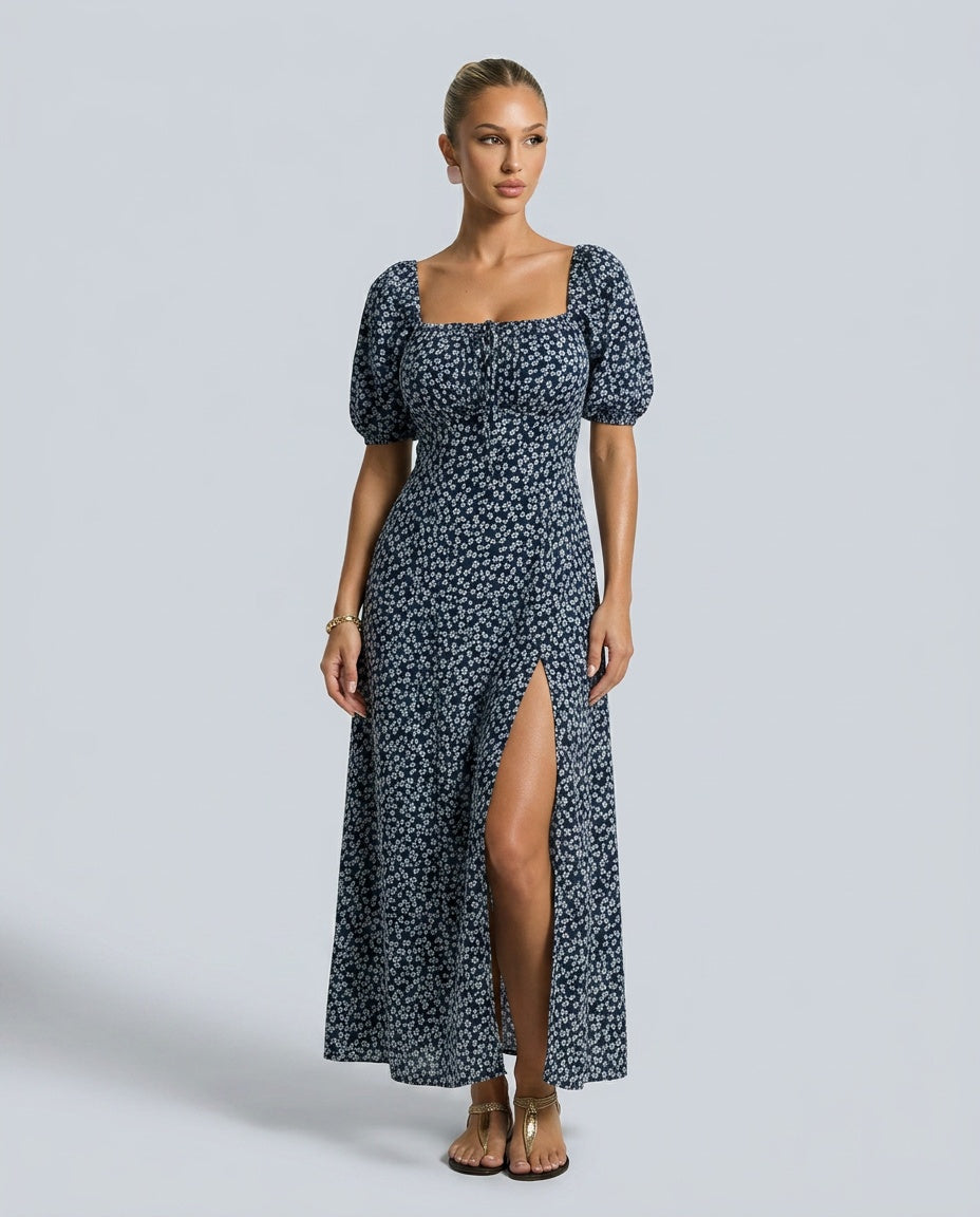 Jimena | Ditsy Floral Print Plus Size Maxi Dress