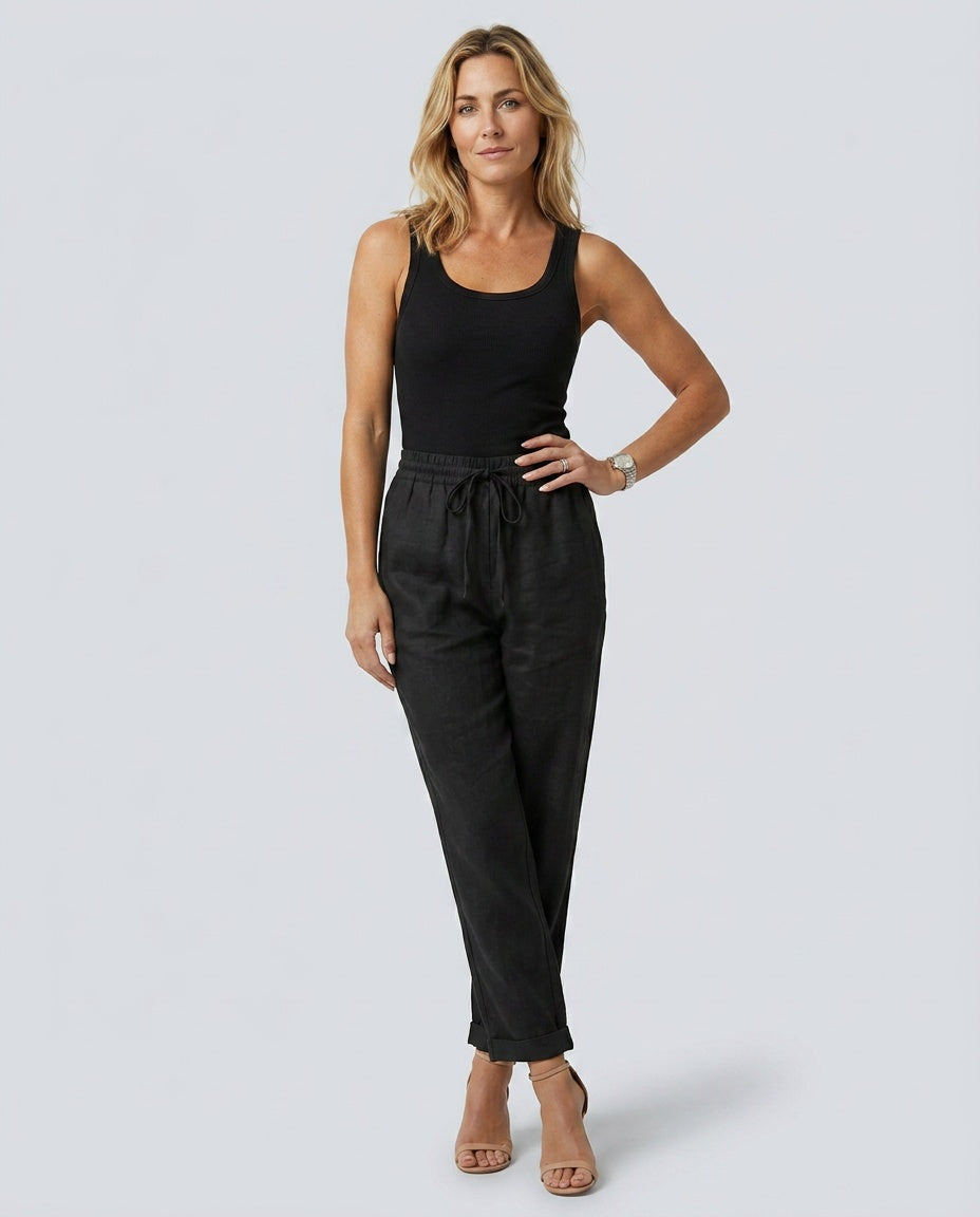 Marley | High Waist Pleated Ankle Trousers
