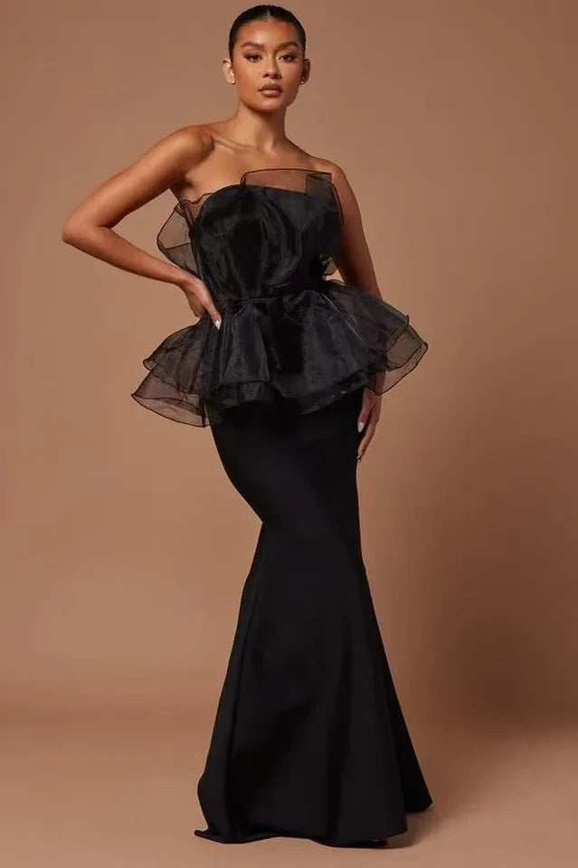 Micaela | Sleeveless Fishtail Bandage Maxi Dress