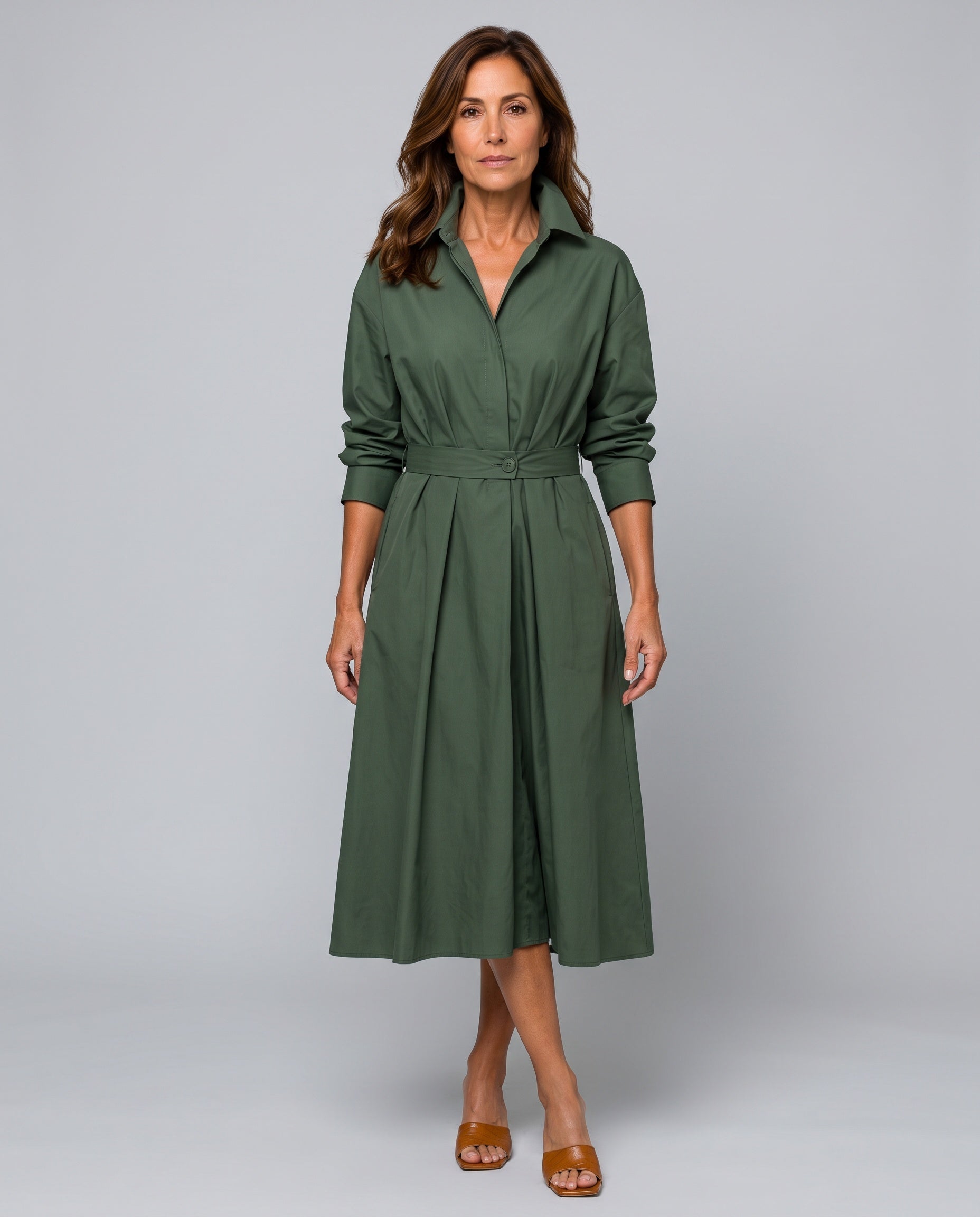 Mira | Collared Long Sleeve Maxi Dress