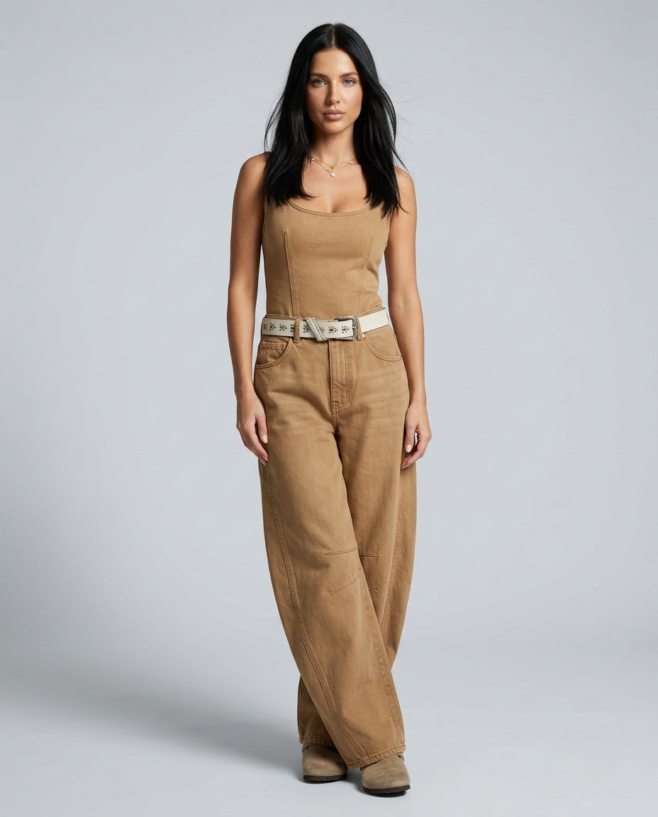 Elisa | High Waist Barrel Leg Jeans