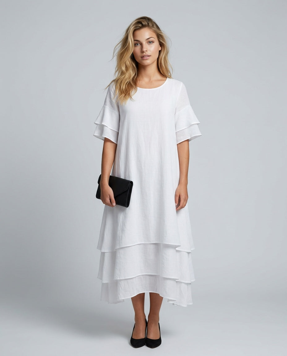 Piper | Soft Layered Midi Dress